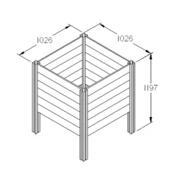 Forest Garden Slot Down Composter 650L -Garden Outdoor Store forest garden slot down composter 650l5013053132241 01t