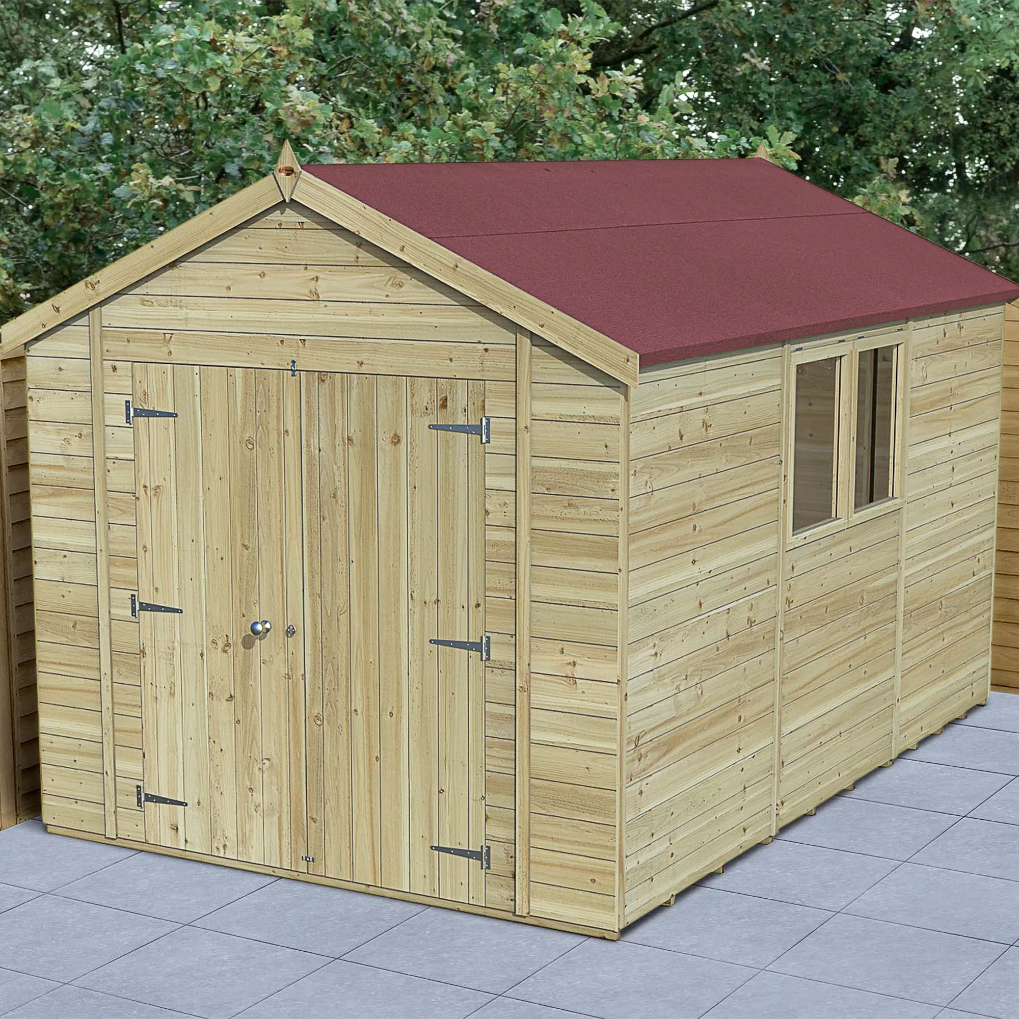 Forest Garden Timberdale 12x8 Ft Apex Tongue & Groove Solid Wood Shed With Floor (Base Included) 1 Forest Garden Timberdale 12x8 Ft Apex Tongue & Groove Solid Wood Shed With Floor (Base Included)