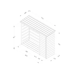 Forest Garden Tool Store Timber 6x2 Ft Log Store -Garden Outdoor Store forest garden tool store timber 6x2 ft log store5013053190029 01t