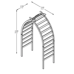 Forest Garden Whitby Softwood Arch 11 Forest Garden Whitby Softwood Arch -Garden Outdoor Store forest garden whitby softwood arch5013053160220 01t