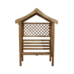 Forest Parisienne Arbour, (H)2120mm (W)1540mm (D)660mm - Assembly Required -Garden Outdoor Store forest parisienne arbour h 2120mm w 1540mm d 660mm assembly required5013053135952 02c bq