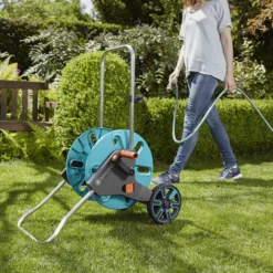 Gardena Aquaroll Freestanding Empty Hose Cart With Wheels -Garden Outdoor Store gardena aquaroll freestanding empty hose cart with wheels4078500032834 01i bq
