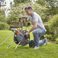 Gardena Aquaroll Freestanding Manual Hose Reel Set (L)50m -Garden Outdoor Store gardena aquaroll freestanding manual hose reel set l 50m4078500032926 02i bq