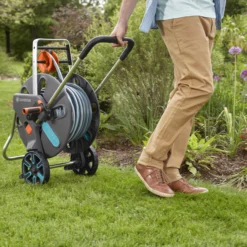 Gardena Aquaroll Freestanding Manual Hose Reel Set (L)50m -Garden Outdoor Store gardena aquaroll freestanding manual hose reel set l 50m4078500032926 36c bq