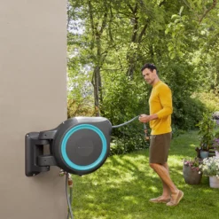 Gardena Rollup XL Wall-mounted Auto Hose Pipe Set (L)35m -Garden Outdoor Store gardena rollup xl wall mounted auto hose pipe set l 35m4078500052061 01i bq