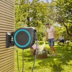 Gardena Rollup XL Wall-mounted Auto Hose Pipe Set (L)35m -Garden Outdoor Store gardena rollup xl wall mounted auto hose pipe set l 35m4078500052061 02i bq