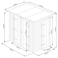 GoodHome Clapperton 6x4 Ft Pent Shiplap Wooden 2 Door Shed With Floor (Base Included) 13 GoodHome Clapperton 6x4 Ft Pent Shiplap Wooden 2 Door Shed With Floor (Base Included) -Garden Outdoor Store goodhome clapperton 6x4 ft pent shiplap wooden 2 door shed with floor base included 5059340270135 01t