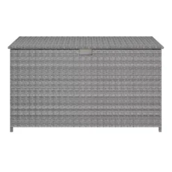 Alternative view of GoodHome Hamilton Steeple Grey Rattan Effect Storage Box (W) 125cm X (D) 55cm