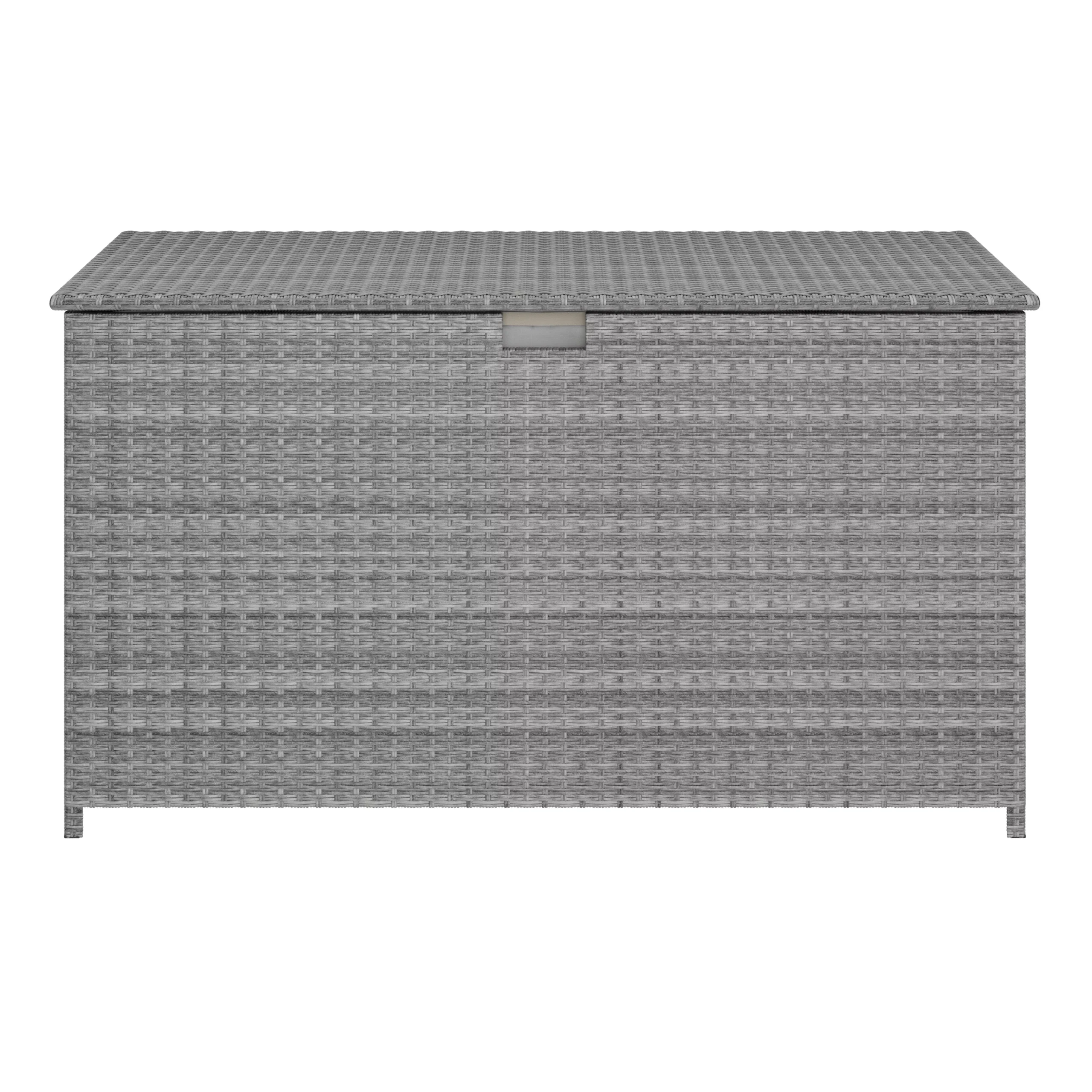 GoodHome Hamilton Steeple Grey Rattan Effect Storage Box (W) 125cm X (D) 55cm 2 GoodHome Hamilton Steeple Grey Rattan Effect Storage Box (W) 125cm X (D) 55cm - Image 2