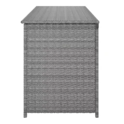 GoodHome Hamilton Steeple Grey Rattan Effect Storage Box (W) 125cm X (D) 55cm -Garden Outdoor Store goodhome hamilton steeple grey rattan effect storage box w 125cm x d 55cm5059340677392 05c scaled