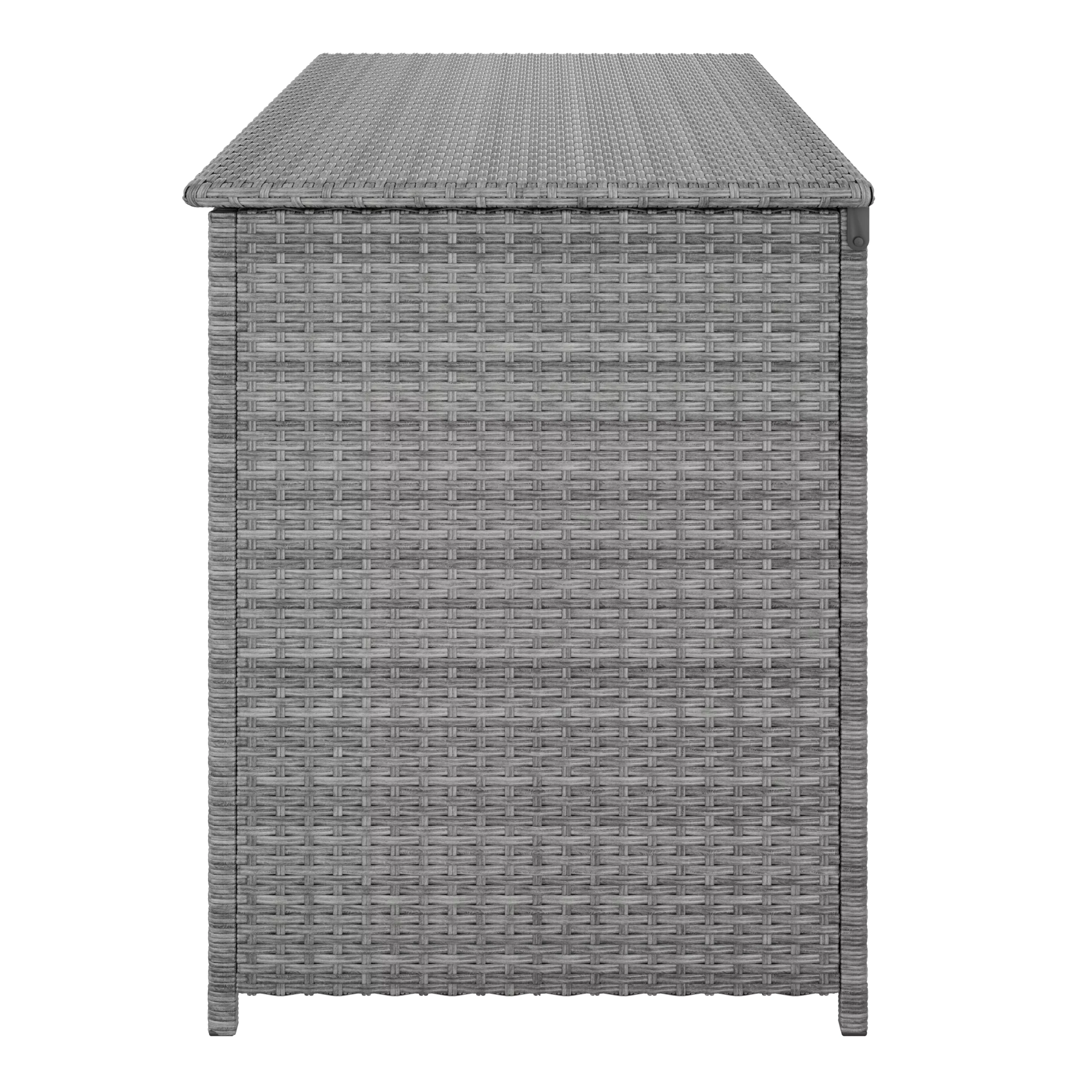 GoodHome Hamilton Steeple Grey Rattan Effect Storage Box (W) 125cm X (D) 55cm 3 GoodHome Hamilton Steeple Grey Rattan Effect Storage Box (W) 125cm X (D) 55cm - Image 3
