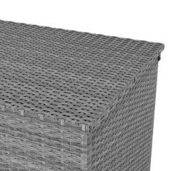 GoodHome Hamilton Steeple Grey Rattan Effect Storage Box (W) 125cm X (D) 55cm -Garden Outdoor Store goodhome hamilton steeple grey rattan effect storage box w 125cm x d 55cm5059340677392 36c scaled