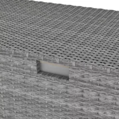 GoodHome Hamilton Steeple Grey Rattan Effect Storage Box (W) 125cm X (D) 55cm -Garden Outdoor Store goodhome hamilton steeple grey rattan effect storage box w 125cm x d 55cm5059340677392 37c scaled