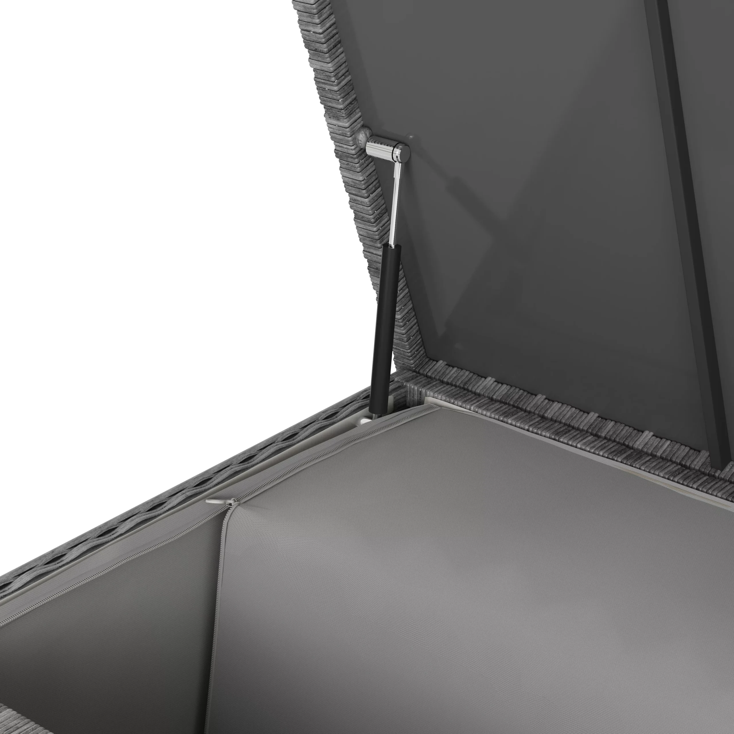 GoodHome Hamilton Steeple Grey Rattan Effect Storage Box (W) 125cm X (D) 55cm 7 GoodHome Hamilton Steeple Grey Rattan Effect Storage Box (W) 125cm X (D) 55cm - Image 7