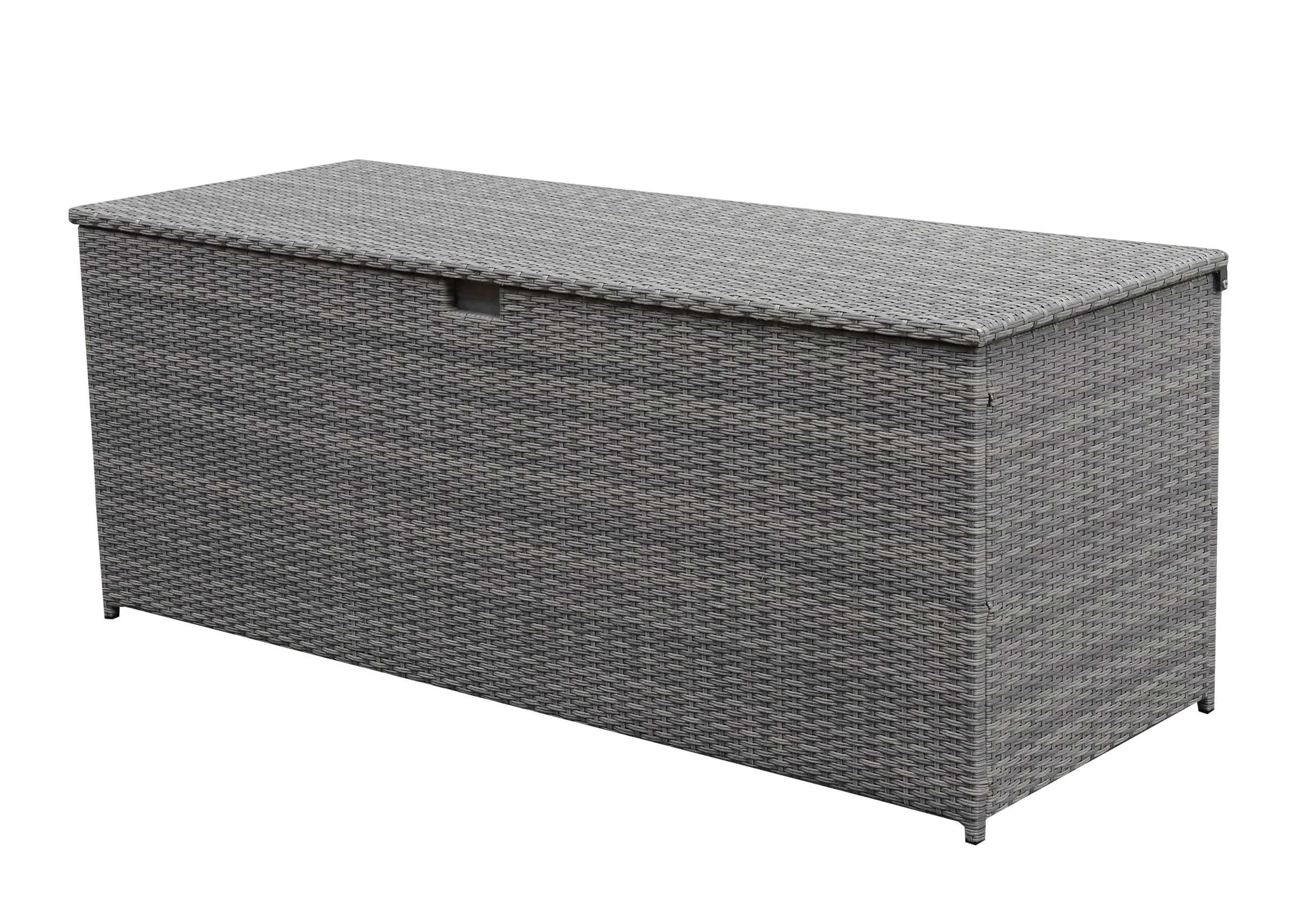 GoodHome Hamilton Steeple Grey Rattan Effect Storage Box (W) 180cm X (D) 65cm 2 GoodHome Hamilton Steeple Grey Rattan Effect Storage Box (W) 180cm X (D) 65cm - Image 2