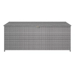 GoodHome Hamilton Steeple Grey Rattan Effect Storage Box (W) 180cm X (D) 65cm 20 GoodHome Hamilton Steeple Grey Rattan Effect Storage Box (W) 180cm X (D) 65cm -Garden Outdoor Store goodhome hamilton steeple grey rattan effect storage box w 180cm x d 65cm5059340677415 02c