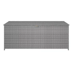GoodHome Hamilton Steeple Grey Rattan Effect Storage Box (W) 180cm X (D) 65cm 20 GoodHome Hamilton Steeple Grey Rattan Effect Storage Box (W) 180cm X (D) 65cm -Garden Outdoor Store goodhome hamilton steeple grey rattan effect storage box w 180cm x d 65cm5059340677415 02c scaled