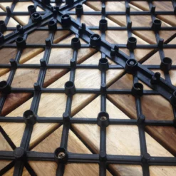 GoodHome Lempa Brown Acacia Clippable Deck Tile (L)0.3m (W)300mm (T)24mm, Pack Of 4 -Garden Outdoor Store goodhome lempa brown acacia clippable deck tile l 0 3m w 300mm t 24mm pack of 45059340066035 38c