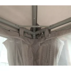 GoodHome Preston Taupe Square Gazebo, (W)3m (D)3m - Assembly Required -Garden Outdoor Store goodhome preston taupe square gazebo w 3m d 3m assembly required5059340125497 37c