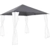 GoodHome Shamal Steel Grey Square Roof Curtain, (W)3m (D)3m - Assembly Required