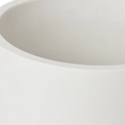 GoodHome White Terracotta Circular Plant Pot (Dia)20.5cm -Garden Outdoor Store goodhome white terracotta circular plant pot dia 20 5cm3663602441274 36c bq