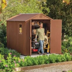 Keter Darwin 8x6 Ft Apex Tongue & Groove Shed With Floor -Garden Outdoor Store keter darwin 8x6 ft apex tongue groove shed with floor7290112636096 01i bq