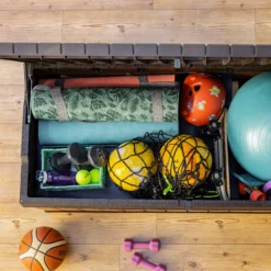 Keter Darwin Wood Effect 5x2 Garden Storage Bench Box 380L 11 Keter Darwin Wood Effect 5x2 Garden Storage Bench Box 380L -Garden Outdoor Store keter darwin wood effect 5x2 garden storage bench box 380l7290112636225 04i bq