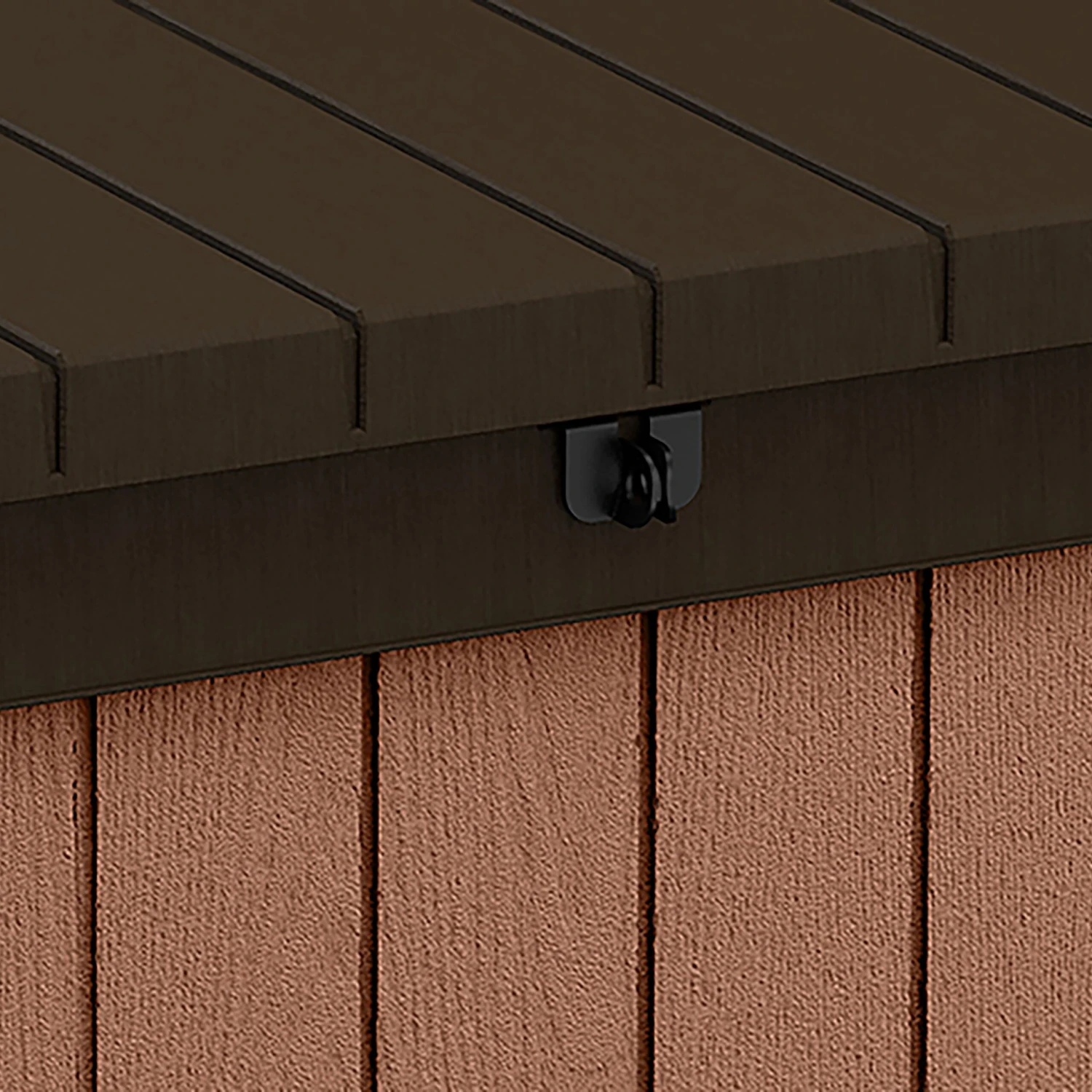 Keter Darwin Wood Effect 5x2 Garden Storage Bench Box 380L 6 Keter Darwin Wood Effect 5x2 Garden Storage Bench Box 380L - Image 6