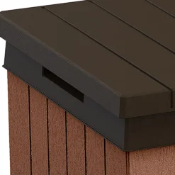 Keter Darwin Wood Effect 5x2 Garden Storage Bench Box 380L 14 Keter Darwin Wood Effect 5x2 Garden Storage Bench Box 380L -Garden Outdoor Store keter darwin wood effect 5x2 garden storage bench box 380l7290112636225 37c bq