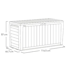 Keter Marvel Plus Grey Plastic 4x1 Garden Storage Box 270L -Garden Outdoor Store keter marvel plus grey plastic 4x1 garden storage box 270l7290112637802 01t