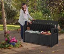 Keter Patio Wood Effect Garden Storage Bench Box - Partial Assembly Required 227L 22 Keter Patio Wood Effect Garden Storage Bench Box - Partial Assembly Required 227L -Garden Outdoor Store keter patio wood effect garden storage bench box partial assembly required 227l7290112634825 03i bq