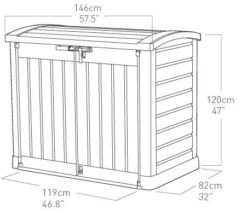 Keter Store-it-out ARC Plastic Garden Storage Box -Garden Outdoor Store keter store it out arc plastic garden storage box5397007165784 01t BQ