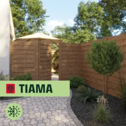 Klikstrom Tiama Pine Horizontal Slats Gate, (H)1.8m (W)0.9m 8 Klikstrom Tiama Pine Horizontal Slats Gate, (H)1.8m (W)0.9m -Garden Outdoor Store klikstrom tiama pine horizontal slats gate h 1 8m w 0 9m5059340668338 41i