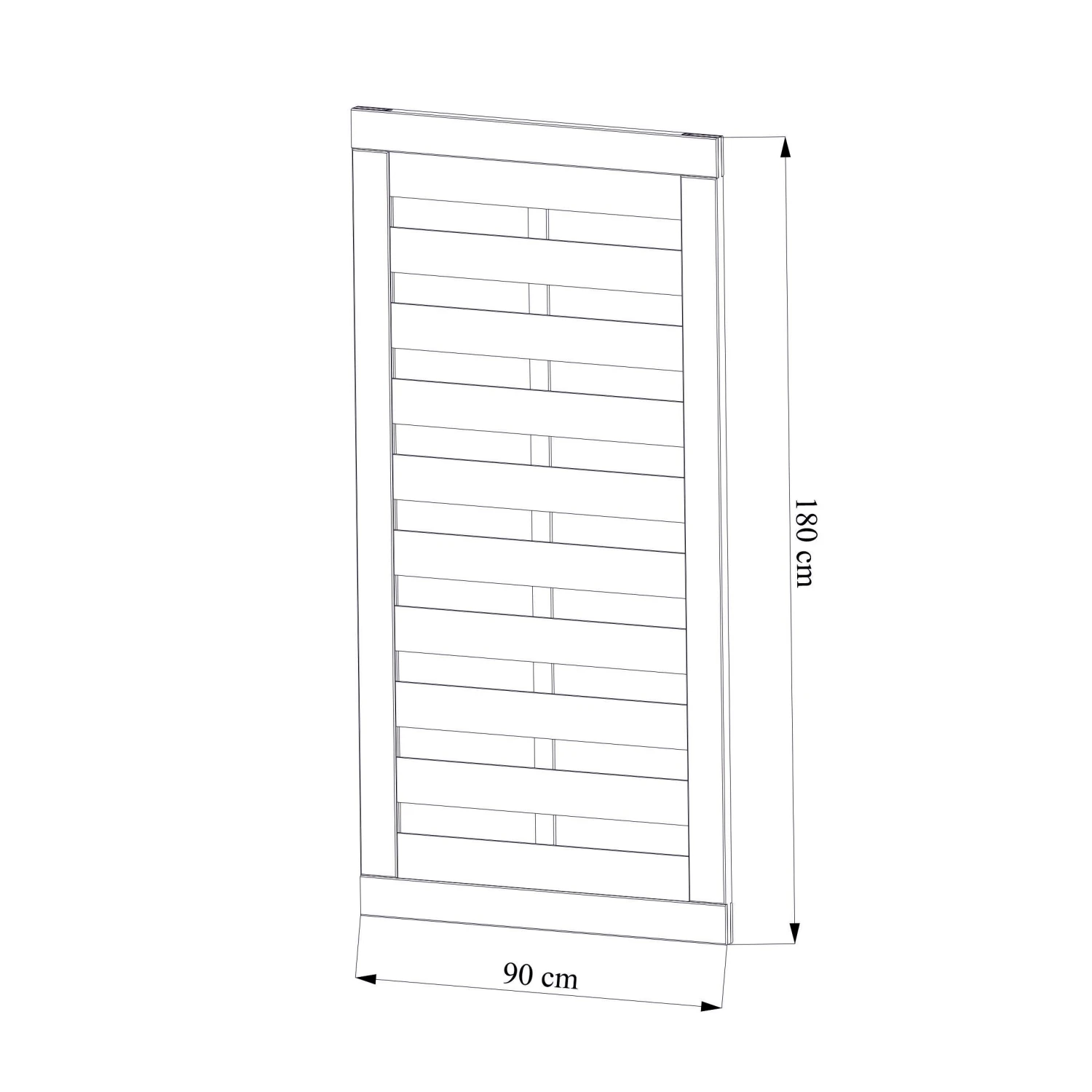 Klikstrom Tiama Pine Horizontal Slats Gate, (H)1.8m (W)0.9m 5 Klikstrom Tiama Pine Horizontal Slats Gate, (H)1.8m (W)0.9m - Image 5
