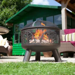 La Hacienda Alexis Steel Firepit -Garden Outdoor Store la hacienda alexis steel firepit5055025581688 01i bq