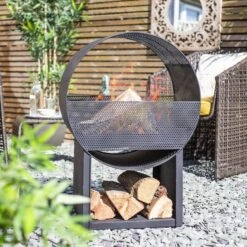 La Hacienda Camacha Steel Fireplace -Garden Outdoor Store la hacienda camacha steel fireplace5055025585273 03i BQ