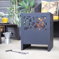 La Hacienda Fire Basket Steel Firepit