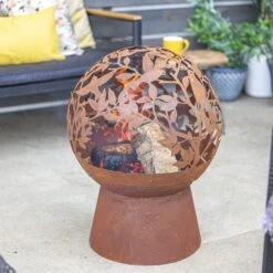 La Hacienda Globe Steel Firepit -Garden Outdoor Store la hacienda globe steel firepit5055025586089 02i bq