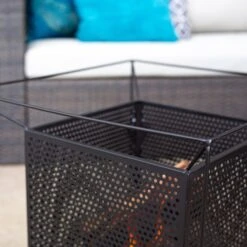 La Hacienda Quadrada Steel Firepit -Garden Outdoor Store la hacienda quadrada steel firepit5055025586355 02i bq