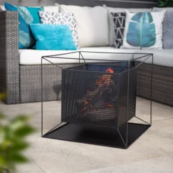 La Hacienda Quadrada Steel Firepit -Garden Outdoor Store la hacienda quadrada steel firepit5055025586355 06i bq