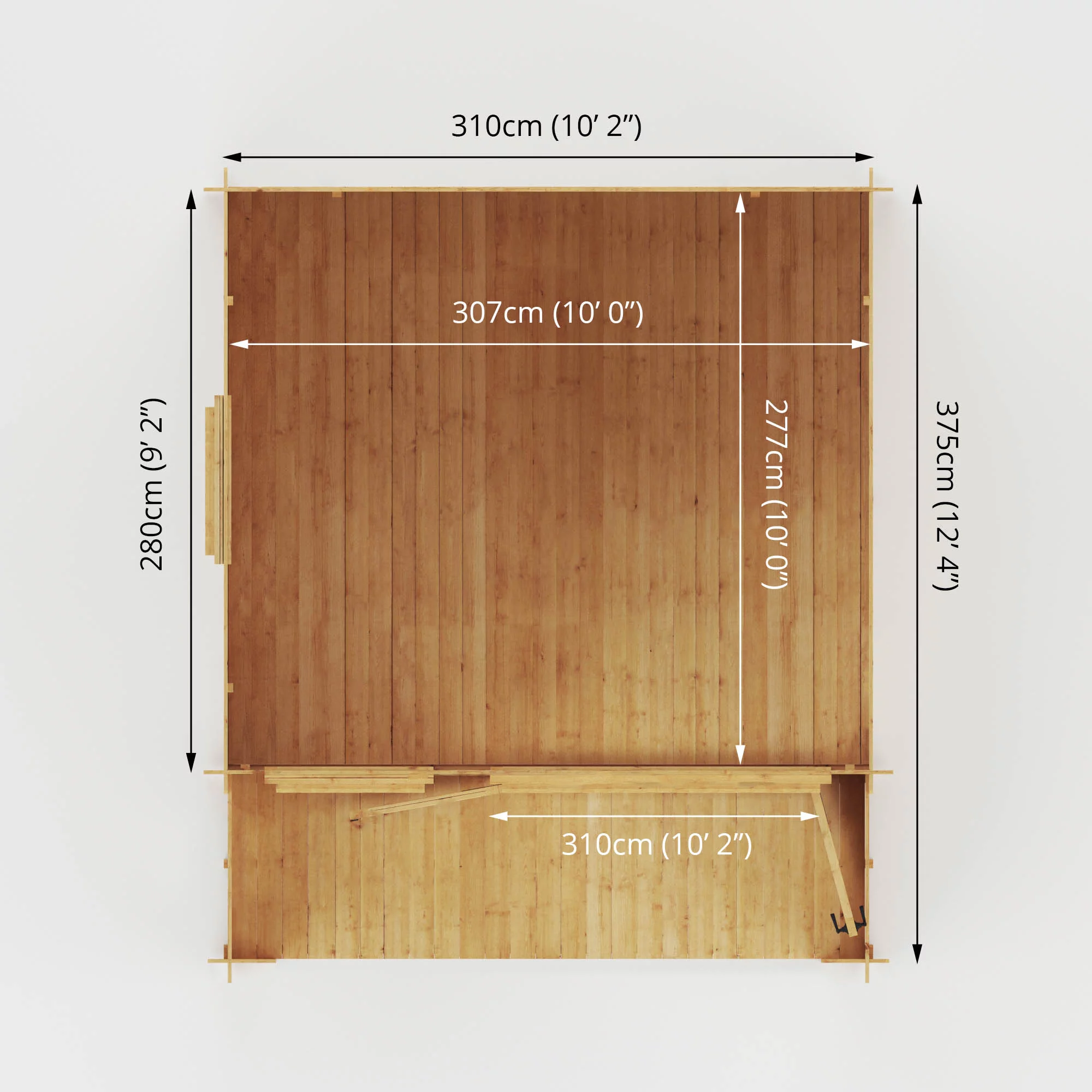 Mercia 11x12 Apex Tongue & Groove Cabin With Double Door 11 Mercia 11x12 Apex Tongue & Groove Cabin With Double Door - Image 11