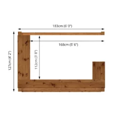 Mercia 6x4 Pent Tongue & Groove Garden Bar -Garden Outdoor Store mercia 6x4 pent tongue groove garden bar5029442002538 02t BQ