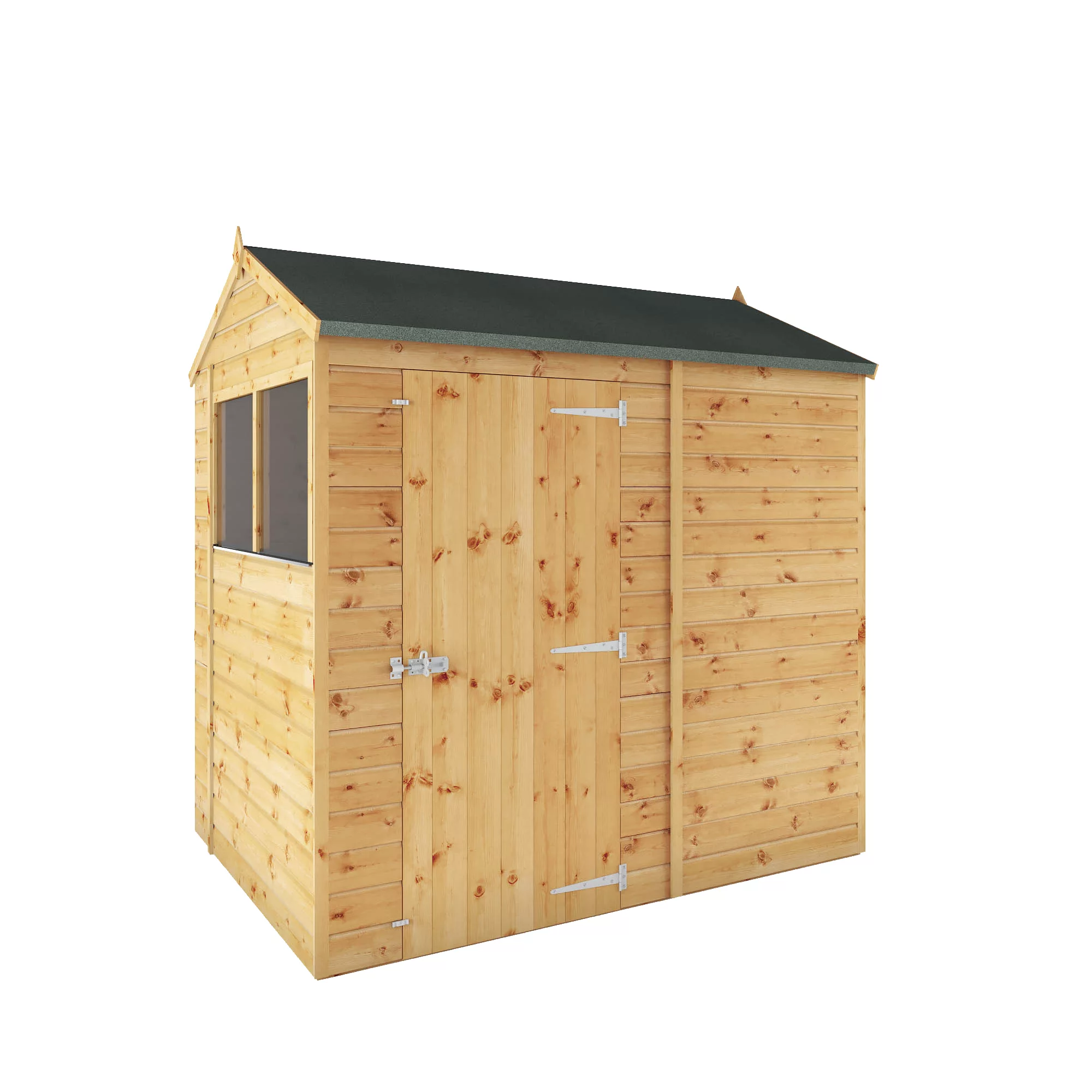 Mercia 7x5 Ft Reverse Apex Tongue & Groove Wooden 2 Windows Shed With Floor 1 Mercia 7x5 Ft Reverse Apex Tongue & Groove Wooden 2 Windows Shed With Floor