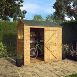 Mercia 7x5 Ft Reverse Apex Tongue & Groove Wooden 2 Windows Shed With Floor 17 Mercia 7x5 Ft Reverse Apex Tongue & Groove Wooden 2 Windows Shed With Floor -Garden Outdoor Store mercia 7x5 ft reverse apex tongue groove wooden 2 windows shed with floor5029442006468 02i bq