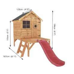 Mercia 8x10 Snug Apex Shiplap Tower Slide Playhouse -Garden Outdoor Store mercia 8x10 snug apex shiplap tower slide playhouse5029442080819 01t bq