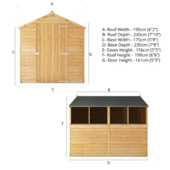 Mercia 8x6 Ft Apex Overlap Wooden 4 Windows Shed With Floor -Garden Outdoor Store mercia 8x6 ft apex overlap wooden 4 windows shed with floor5029442085463 01t