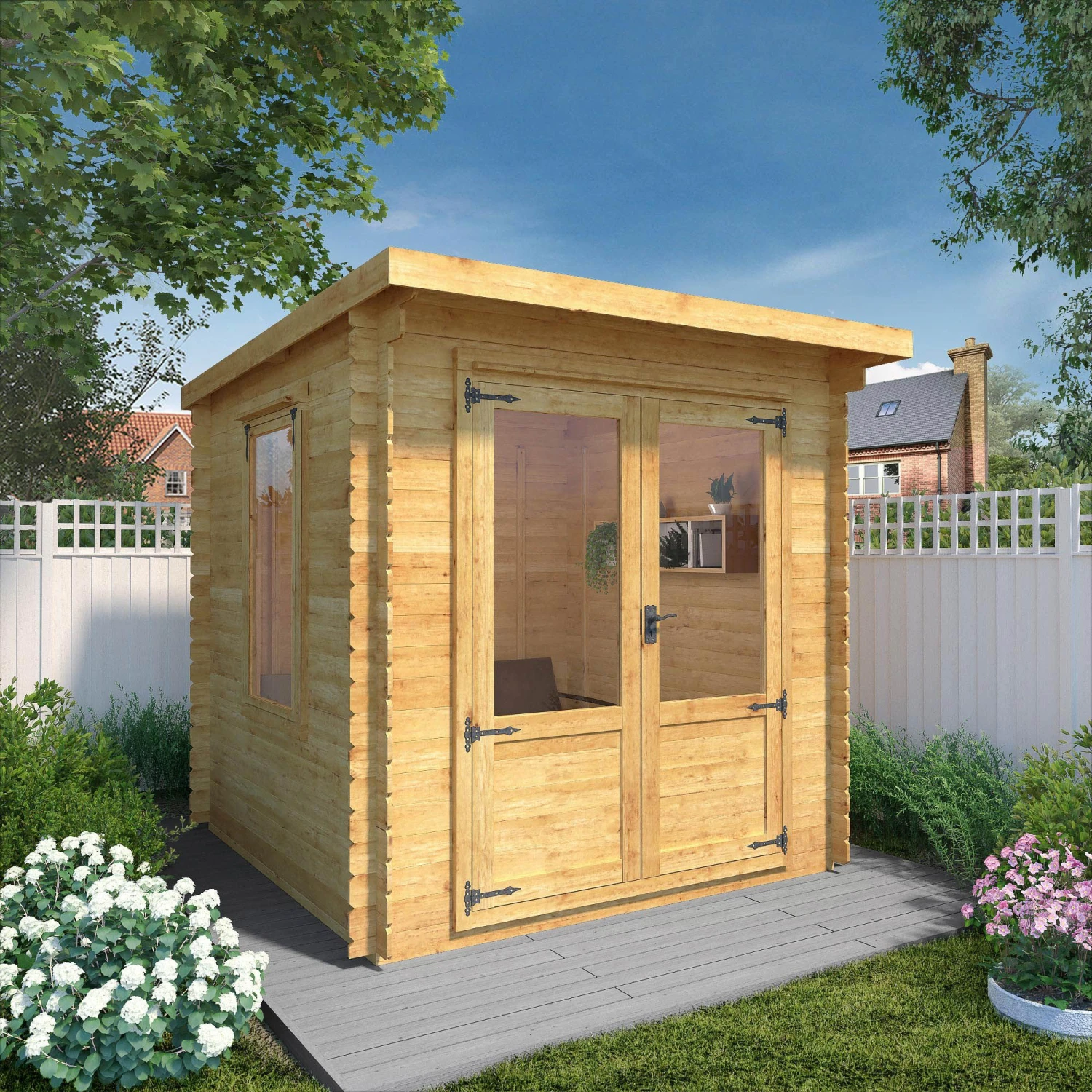 Mercia 8x8 Pent Tongue & Groove Cabin With Double Door 8 Mercia 8x8 Pent Tongue & Groove Cabin With Double Door - Image 8