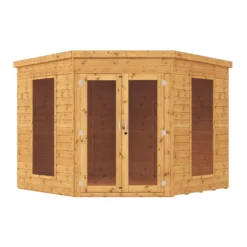 Mercia Corner 8x8 Ft Flat Shiplap Wooden Summer House With Double Door 11 Mercia Corner 8x8 Ft Flat Shiplap Wooden Summer House With Double Door -Garden Outdoor Store mercia corner 8x8 ft flat shiplap wooden summer house with double door5029442076553 02c