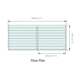 Mercia Double Wooden Log Store 15 Mercia Double Wooden Log Store -Garden Outdoor Store mercia double wooden log store5029442012629 02t