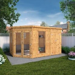 Mercia Summer House 12x8 Ft Pent Shiplap Solid Wood Summer House With Double Door -Garden Outdoor Store mercia summer house 12x8 ft pent shiplap solid wood summer house with double door5029442002569 01i bq